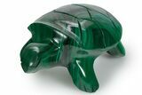 Flowery Malachite Turtle Carving - DR Congo #349349-1